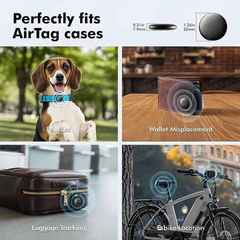 Air Tracker Tags-2 Pack for Android with Case- Bluetooth Tracker Item Finder for Key, Wallet, Pet - Works with Google Find Hub, IP66 Waterproof, Smart Tag for Android & Samsung Phones White & Black in Saudi Arabia