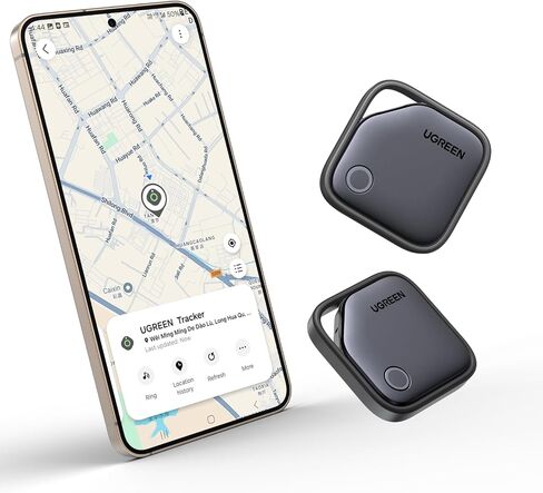 UGREEN FineTrack S 2-Pack Bluetooth Tracker Tags Work with Samsung SmartThings APP (Samsung Only), 550-Days Replaceable Battery Item Finder Smart Tag for Key Luggage Passport in Saudi Arabia