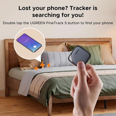 UGREEN FineTrack S 2-Pack Bluetooth Tracker Tags Work with Samsung SmartThings APP (Samsung Only), 550-Days Replaceable Battery Item Finder Smart Tag for Key Luggage Passport in Saudi Arabia