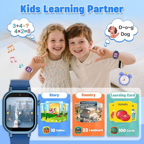 Kids Kids Smart Watch Girls Girls Age 3-12 with 39 Game HD Touch Screen Screen Player Video Camera Camera Hight Hift For 6 7 8 9 9 Ageeal Pink in Kuwait