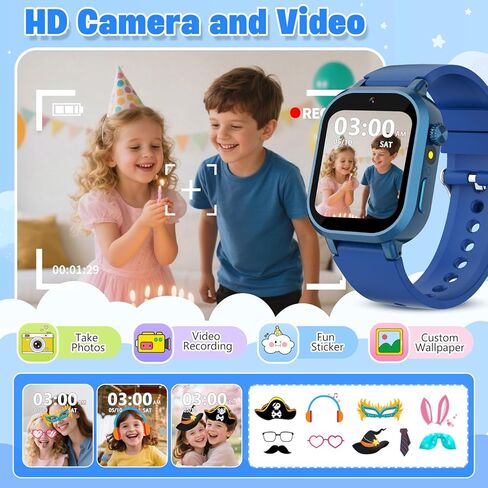 Kids Kids Smart Watch Girls Girls Age 3-12 with 39 Game HD Touch Screen Screen Player Video Camera Camera Hight Hift For 6 7 8 9 9 Ageeal Pink in Kuwait