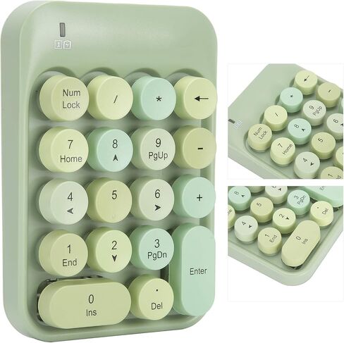 Dilwe AK18 Universal Numeric Keypad with USB Receiver, Mini 18 Keys Retro Portable Keyboard with Chocolate , Compatible with Windowa XP / 7/8/10 / () in Saudi Arabia