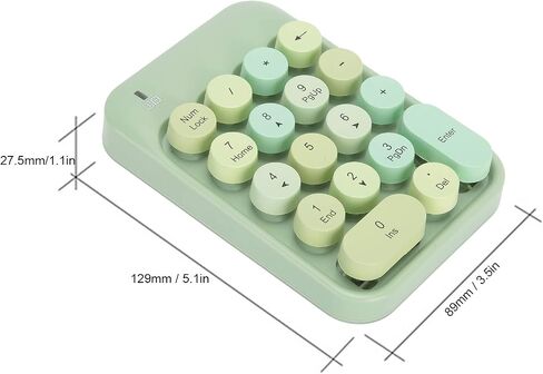 Dilwe AK18 Universal Numeric Keypad with USB Receiver, Mini 18 Keys Retro Portable Keyboard with Chocolate , Compatible with Windowa XP / 7/8/10 / () in Saudi Arabia