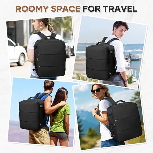 UPPACK Travel Backpack For Women Men Travel Bag Watreproof Hiking Backpack College Laptop Backpack for Traveling on Airplane Travel Essentials Carry on Backpack Flight Approved Grey in Kuwait