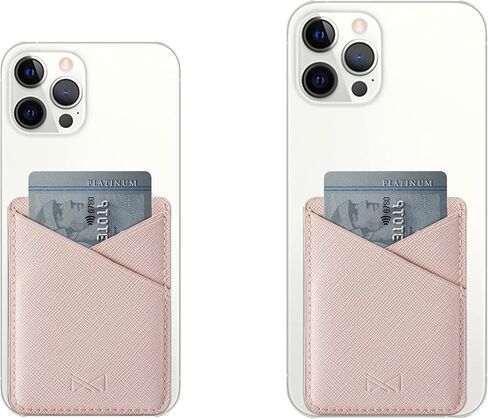 حامل بطاقة الهاتف Biajiya ، غلاف جلدي Glitter Pu ، حامل بطاقة الائتمان عصا على الهاتف لمعظم الهواتف الذكية في iPhone Samsung (Rosegold) in Kuwait