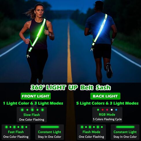 LED حزام عاكس وشاح ، قابلة للشحن LED LED LIGH in Kuwait