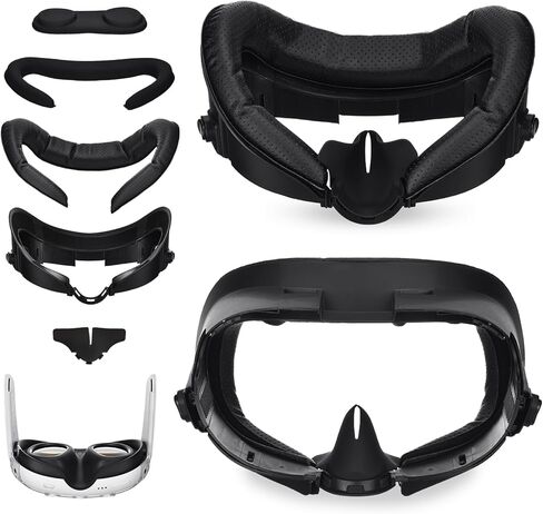غطاء واجهة الوجه لـ META Quest 3 PACE PAD-حرير جليدي قابل للتعديل ووساء PU VR ، قناع الوجه البديل للتنفس ، حجب الخفيفة وإبلاغ سهل التنظيف in Kuwait