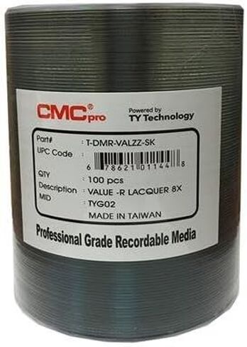 CMC Pro/Taiyo Yuden DVD-R4.7gb/120min Valueline 8x/16x Fild Thermquer Lacquar in Kuwait