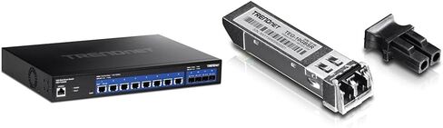 TRENDnet 8-Port 10G EdgeSmart Switch, 8 x 10GBASE-T Ports, Supports 2.5G-5G NBASE-T, 160Gbps Switch Capacity, 1U Rack Mountable, 10G Managed Network Switch, Lifetime Protection, Black, TEG-7080ES in Saudi Arabia