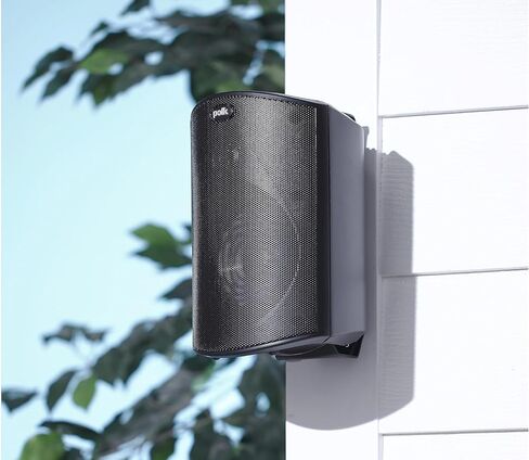 Polk Audio Atrium 4 مكبرات صوت خارجية مع حاوية رد الفعل باس | 4 مكبرات صوت (2 أزواج ، أسود) - متانة في جميع الأحوال الجوية | تغطية صوتية واسعة | نظام تثبيت القفل السريع | 2 أزواج (أسود) in Saudi Arabia