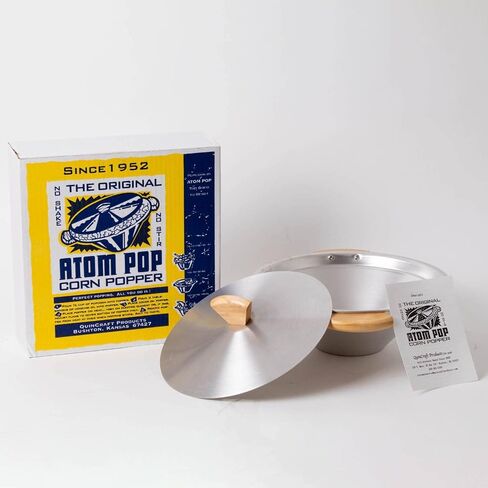 KLM Products Atom Popcorn Popper - Pop Corn Easily on your Stovetop, Aluminum, Makes 2.5 Quarts in Kuwait