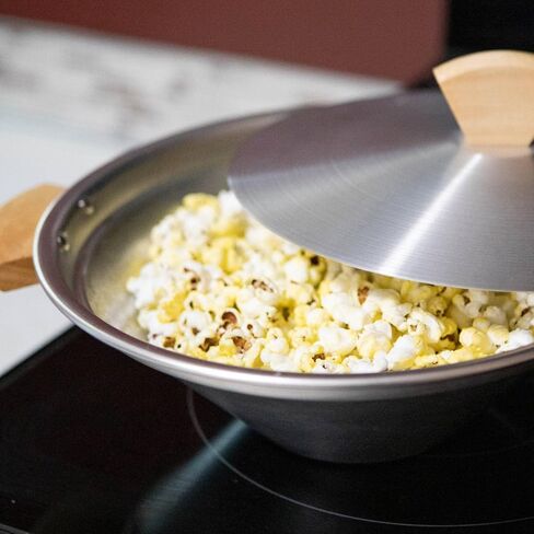 KLM Products Atom Popcorn Popper - Pop Corn Easily on your Stovetop, Aluminum, Makes 2.5 Quarts in Kuwait