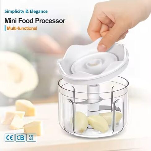 معالج الأطعمة الكهربائية المصغرة ، مروحية ثوم ثوم متعددة الوظائف قابلة لإعادة الشحن. in Kuwait