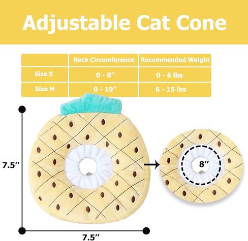 HONGMILL Cat Cone Collar Soft, Cat Cones to Stop Licking, Pet Cones for Cats Orange in Saudi Arabia