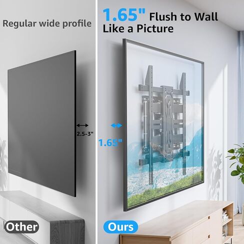 Mountup Huffy Duty Full Motion Wall Wall Mount مقابل 50-110 بوصة أجهزة تلفزيون كبيرة ، ويحتوي على 250 رطلاً ، و 1.65 "شريحة تلفزيونية ضئيلة مع التمديد ، والدوار والميل ، و preasesembled ، و Max Vesa 800x600mm ، و Fits 12-24" ، MU0096 in Saudi Arabia