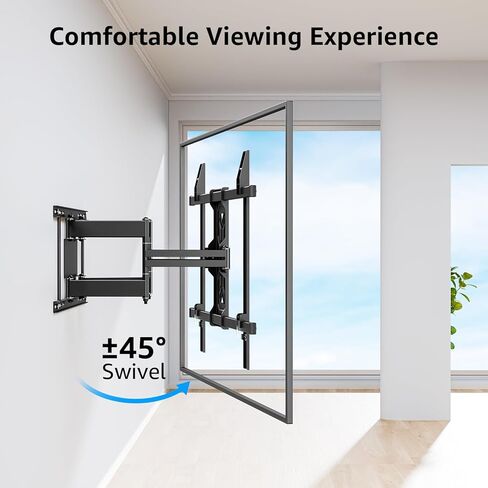 Mountup Huffy Duty Full Motion Wall Wall Mount مقابل 50-110 بوصة أجهزة تلفزيون كبيرة ، ويحتوي على 250 رطلاً ، و 1.65 "شريحة تلفزيونية ضئيلة مع التمديد ، والدوار والميل ، و preasesembled ، و Max Vesa 800x600mm ، و Fits 12-24" ، MU0096 in Saudi Arabia