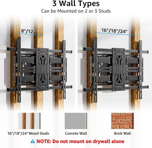 Mountup Huffy Duty Full Motion Wall Wall Mount مقابل 50-110 بوصة أجهزة تلفزيون كبيرة ، ويحتوي على 250 رطلاً ، و 1.65 "شريحة تلفزيونية ضئيلة مع التمديد ، والدوار والميل ، و preasesembled ، و Max Vesa 800x600mm ، و Fits 12-24" ، MU0096 in Saudi Arabia