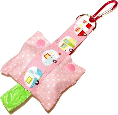 موزع أكياس فضلات الكلاب مع مشبك - حامل أكياس نفايات أنيق - توزيع سفلي للاستخدام بيد واحدة - مشابك على المقود - مخيمات RV باللون الأزرق - مصنوع يدويًا بواسطة Green Acorn Kitchen in Kuwait