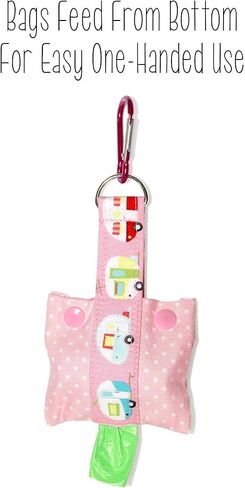 موزع أكياس فضلات الكلاب مع مشبك - حامل أكياس نفايات أنيق - توزيع سفلي للاستخدام بيد واحدة - مشابك على المقود - مخيمات RV باللون الأزرق - مصنوع يدويًا بواسطة Green Acorn Kitchen in Kuwait