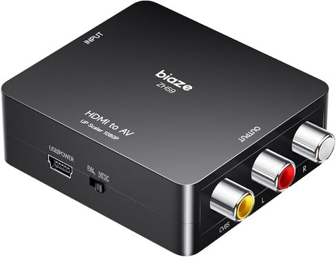 محول HDMI إلى RCA ، HDMI إلى AV Adapter Adapter Audio Converter يدعم PAL/NTSC للتلفزيون الأقدم ، وعصا التلفزيون ، وأقراص DVD ، و Android TVS Box in Saudi Arabia