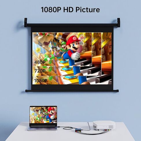 محول HDMI إلى RCA ، HDMI إلى AV Adapter Adapter Audio Converter يدعم PAL/NTSC للتلفزيون الأقدم ، وعصا التلفزيون ، وأقراص DVD ، و Android TVS Box in Saudi Arabia