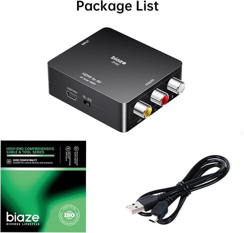محول HDMI إلى RCA ، HDMI إلى AV Adapter Adapter Audio Converter يدعم PAL/NTSC للتلفزيون الأقدم ، وعصا التلفزيون ، وأقراص DVD ، و Android TVS Box in Saudi Arabia