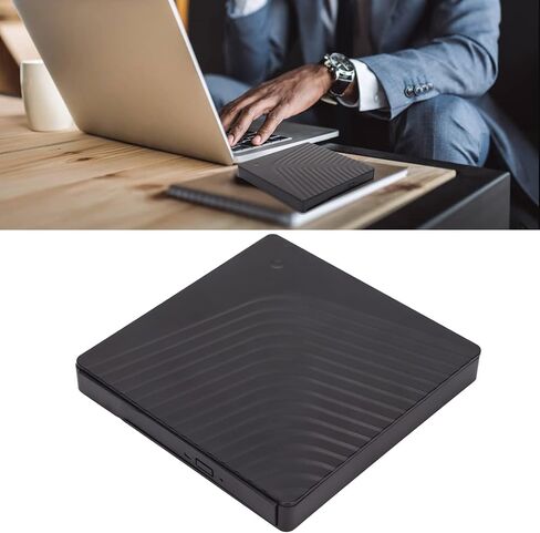 Diooche Highspeed USB 3.0 مربع محرك أقراص DVD الخارجي لجهاز الكمبيوتر المحمول - حاوية محرك بصري محمول ، متوافق مع 12.7 مم DVD RW لـ و in Saudi Arabia