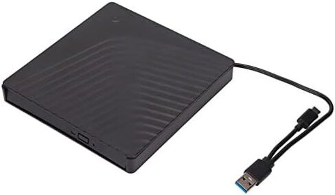 Diooche Highspeed USB 3.0 مربع محرك أقراص DVD الخارجي لجهاز الكمبيوتر المحمول - حاوية محرك بصري محمول ، متوافق مع 12.7 مم DVD RW لـ و in Saudi Arabia