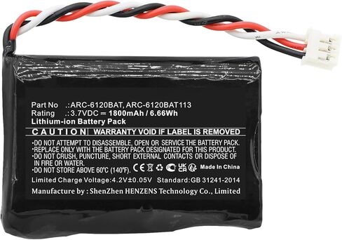 Synergy Digital Raid Controller Battery, Compatible with Areca ARC-6120BAT Raid Controller, (Li-ion, 3.7V, 1800mAh) Ultra High Capacity, Replacement for Areca 91-6120BA-T021 Battery in Saudi Arabia