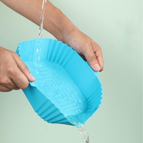 Air Fryer Silicone Liners for COSORI Air Fryer 9-in-1 5QT 5.8QT 6QT 6.8QT,2 Pcs Reusable Square Airfryer Liners for Ninja/Instant Pot Vortex Plus/Paris Hilton/Chefman/Cuisinart/Gourmia 6QT in Kuwait
