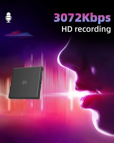 128G Voice Activated Recorder,3072Kbps Voice Recorder with AI-Intelligent Triple Noise Reduction, Audio Recorder with 4000Hours Store，Recording Device for Lectures, Meetings, Intervie in Saudi Arabia