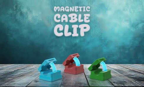 Magnetic Cable Clips Cable Smooth Adjustable Cord Holder Under Desk Cable Management Wire Keeper Cable Organizer Holder (Aple Green, 3 Pack) in Saudi Arabia