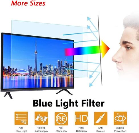 86 Inch TV Screen Protectors, Matte Anti Glare/Anti Blue Light/Anti Scratch Filter Film Monitor Protection Panel for Relieve Eye Strain, 1925x1100mm in Saudi Arabia