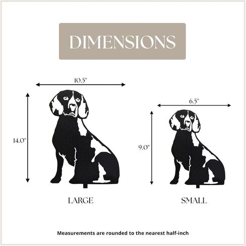 Black Powder Coated Metal Beagle Dog Silhouette Yard Stake (Small) in Saudi Arabia