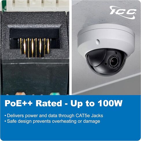 وحدة بيانات ICC CAT5E ، 8 منافذ ، مدرجة في UL و POE ++ ، واجهة شبكة Ethernet Series المدمجة ، FITS 9 "، 14" ، و 28 "الأسلاك المهيكلة in Saudi Arabia