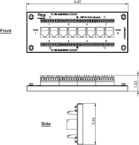 وحدة بيانات ICC CAT5E ، 8 منافذ ، مدرجة في UL و POE ++ ، واجهة شبكة Ethernet Series المدمجة ، FITS 9 "، 14" ، و 28 "الأسلاك المهيكلة in Saudi Arabia