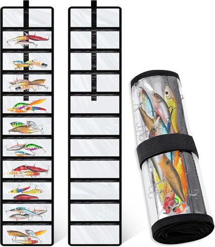 Soulchen 2 PCS Roll row fishing lure مجموعة 10 أغطية جيب PVC CLOAR in Kuwait