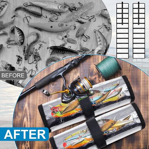 Soulchen 2 PCS Roll row fishing lure مجموعة 10 أغطية جيب PVC CLOAR in Kuwait