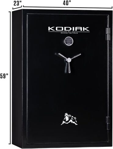 Kodiak Gun Safe للبنادق والمسدسات ، KBX5940 من المعادن وحيد القرن مع نظام أمنية Safex جديد ، 57 بنادق طويلة و 8 مسدسات ، 40 دقيقة من الحريق ، منظم الأبواب للمسدسات والذخيرة ، 573 رطل. in Saudi Arabia