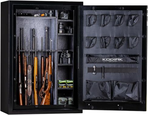 Kodiak Gun Safe للبنادق والمسدسات ، KBX5940 من المعادن وحيد القرن مع نظام أمنية Safex جديد ، 57 بنادق طويلة و 8 مسدسات ، 40 دقيقة من الحريق ، منظم الأبواب للمسدسات والذخيرة ، 573 رطل. in Saudi Arabia