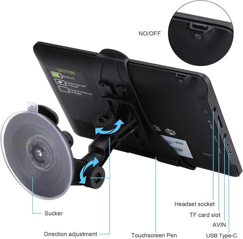 GPS Navigator لـ Car Truck RV ، أحدث خريطة 2025 ، 7 بوصة شاشة تعمل باللمس ، اتجاه صوت حقيقي منفرد ، يذكر نظام الملاحة للسيارات ، ونظام تحديد المواقع العالمي (GPS) بالسرعة والتحذير الأحمر. in Kuwait