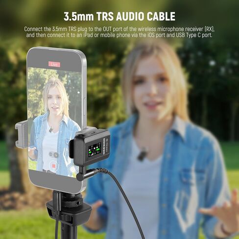 مجموعة كابل Neewer 2 Pack Aux ، TRS 3.5 مم من الذكور إلى 3.5 مم TRS كابل ملفوف بالذكور متوافق مع DJI MIC Rode Wireless Go II Hollyland Lark CM28 CM31 Headphones Microphone Camera Camera ، LM16 ، LM16 in Saudi Arabia