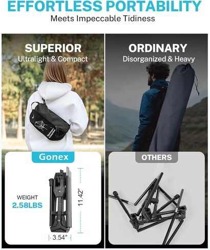 Gonex Portable Camping Chair, Compact Collapsible Backpacking Camp Chair in Kuwait