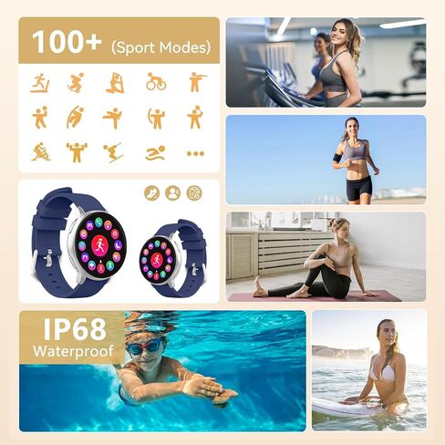 Smart Watch for Men Women Fitness Tracker with 100+ Sport Modes,Activity Trackers for iOS/Android Waterproof/Heart Rate/Sleep/Steps Monitor/Pedometer Monitor Monitor (Pink) in Saudi Arabia
