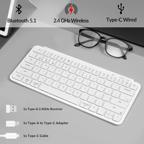 Keychron B1 Pro Ultra -Slim ZMK/Launcher اللاسلكي بلوتوث 2.4 جيجاهرتز/سلكية لوحة مفاتيح Mac Windows Linux - رمادي in Saudi Arabia