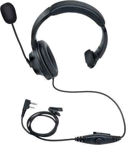 Renastar Overhead Earpiece with Boom Mic K1 Plug Two Way Radio Headset for Kenwood 2Pin Baofeng UV-5R UV-82 UV-82HP BF-888S BF-F8HP AR-152 AR-5 Arcshell Retevis RT17 RT18 RT19 RT21 RT22 RT27 RT68 RB26 in Saudi Arabia