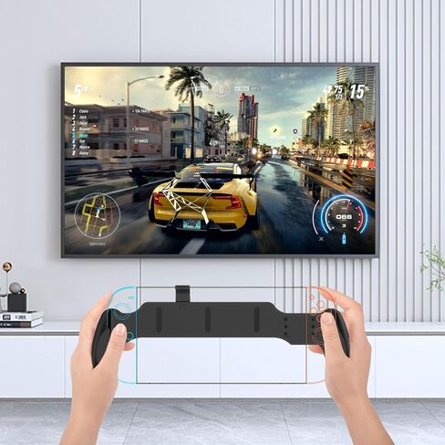 XHSESA Ergonomic Anti-Slip Grip for Switch/Switch OLED/Switch2 - Lightweight Handheld Controller Accessories (Black) in Saudi Arabia