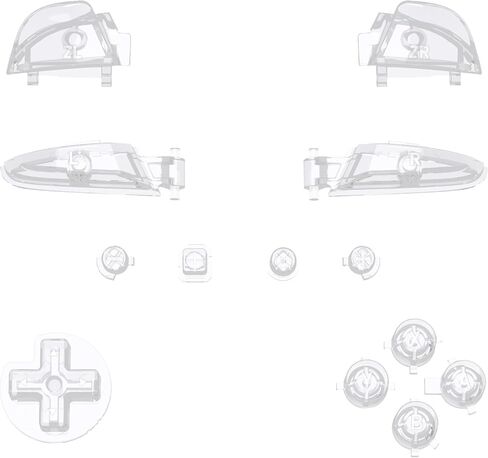 الإصلاح المتطرف البلوري CLEAR ABXY D -PAD ZL ZL L R KEYS لوحدة تحكم Nintendo Switch Pro ، أزرار مجموعة كاملة من Nintendo Switch Pro Protect in Saudi Arabia