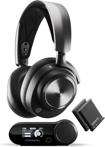 SteelSeries Arctis Nova Pro Wireless Multi-System Gaming Headset - Premium Hi-Fi Drivers - Active Noise Cancellation - Infinity Power System -PC, PS 5/PS 4, Switch, Mobile (Renewed) in Saudi Arabia
