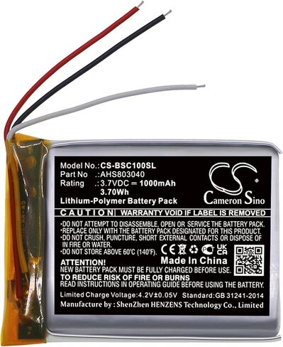Cameron Sino Battery for Bose Soundwear Companion PN: Bose AHS803040 1000mAh / 3.70WH in Saudi Arabia
